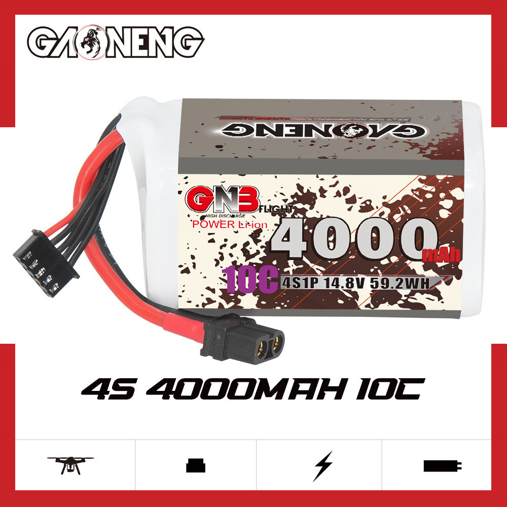 GNB 4000 мАч 4S 14,8 В 10C 20C – обзор и цена Drone Battery Connector